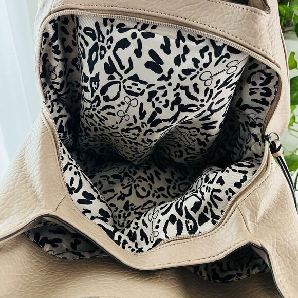 Jessica Simpson Tan Vegan Leather Charlie Satchel Purse with Braided Detail Bag - Picture 6 of 6